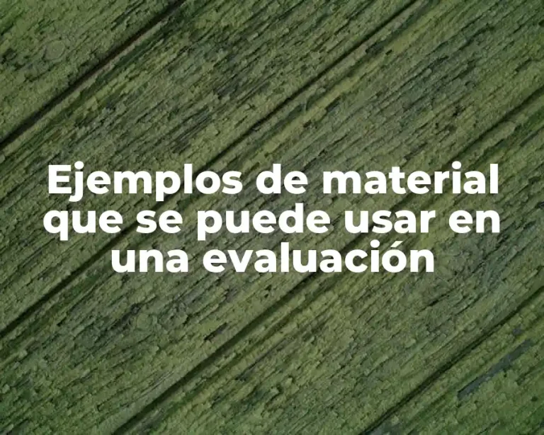 Ejemplos de material que se puede usar en una evaluación