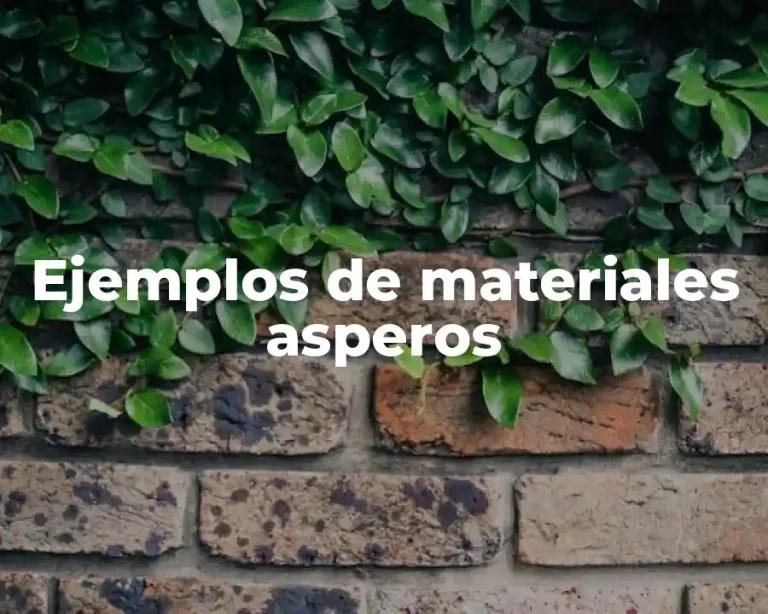 Ejemplos de materiales asperos