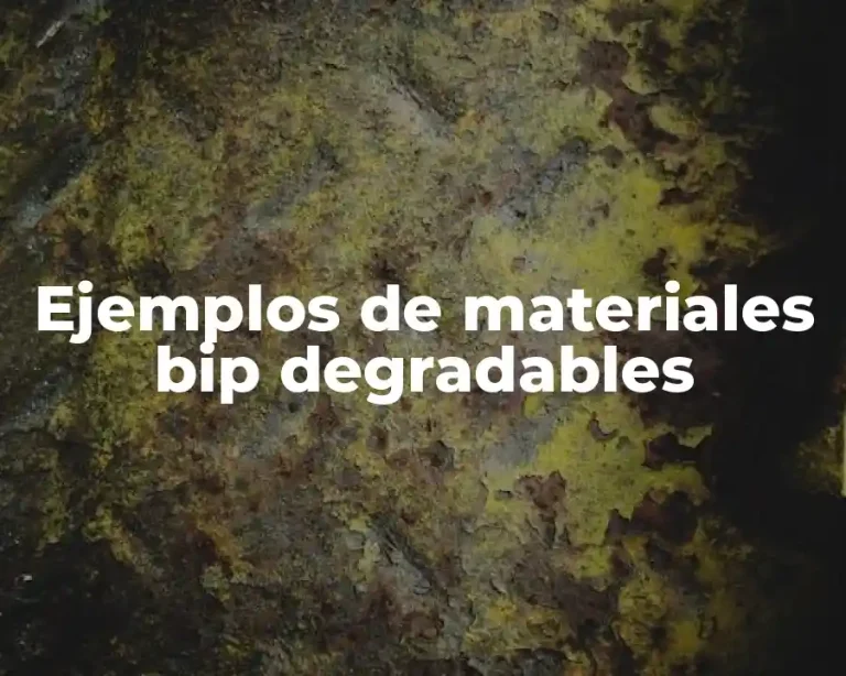 Ejemplos de materiales bip degradables