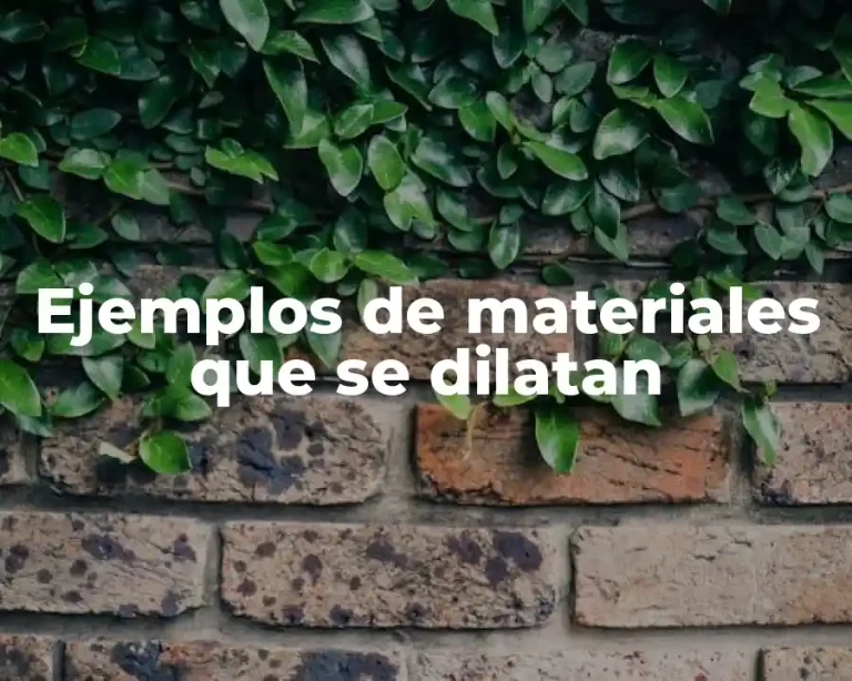 Ejemplos de materiales que se dilatan