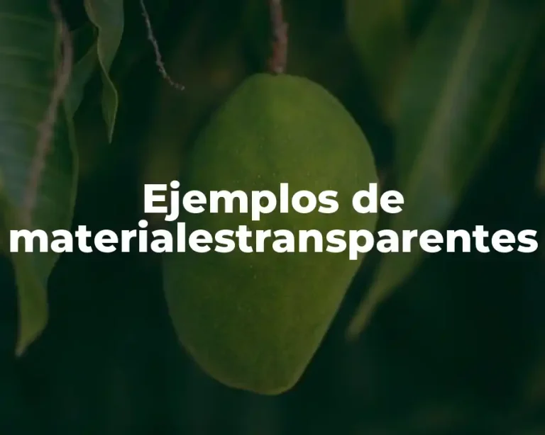Ejemplos de materialestransparentes
