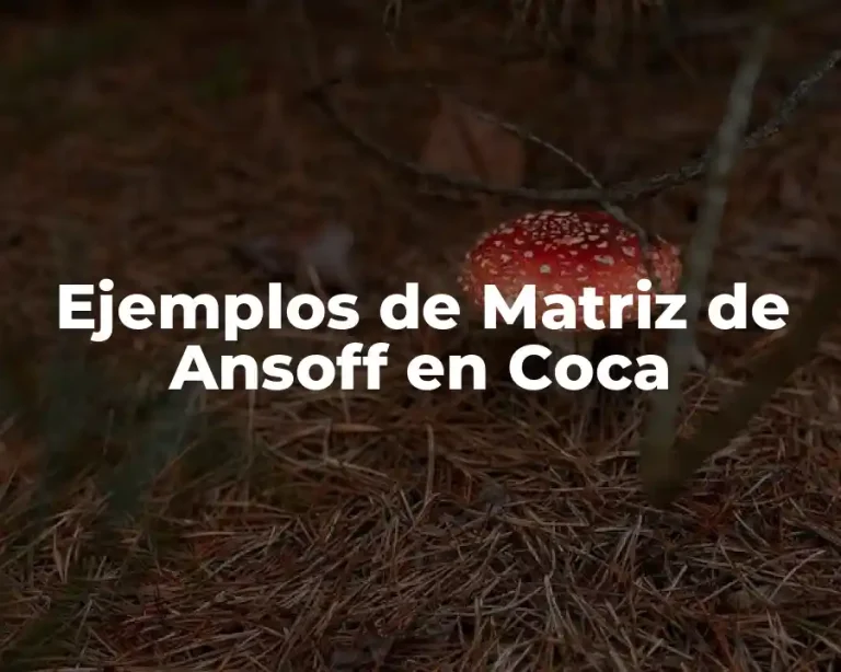 Ejemplos de Matriz de Ansoff en Coca