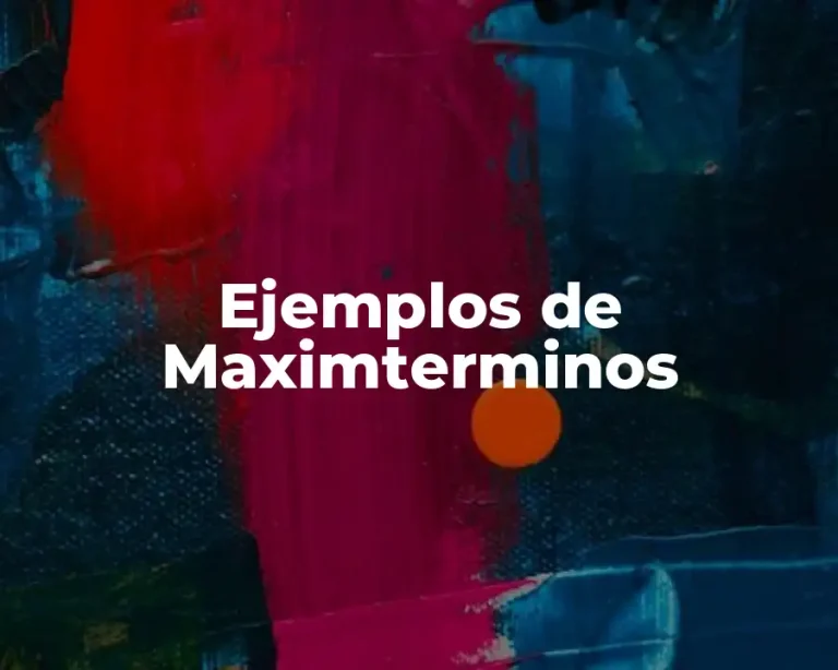 Ejemplos de Maximterminos
