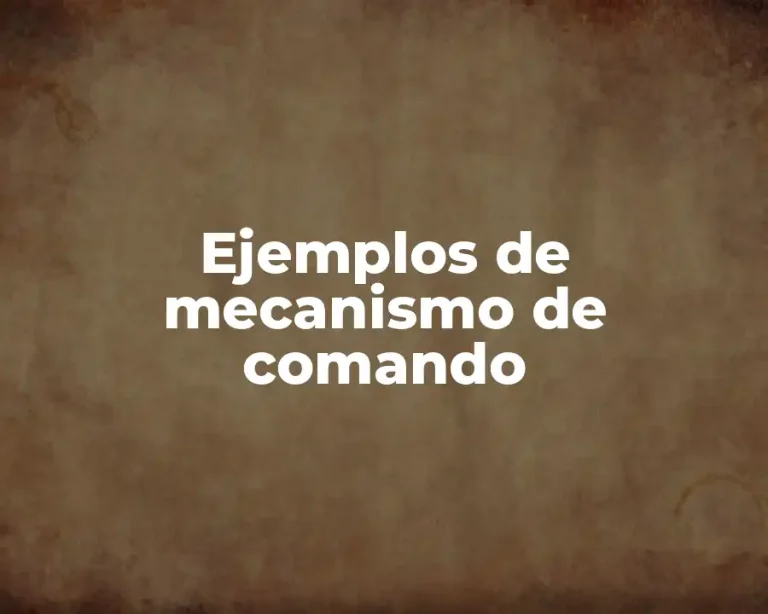 Ejemplos de mecanismo de comando