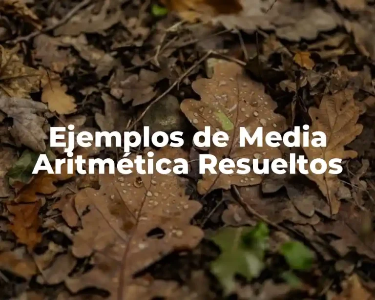 Ejemplos de Media Aritmética Resueltos