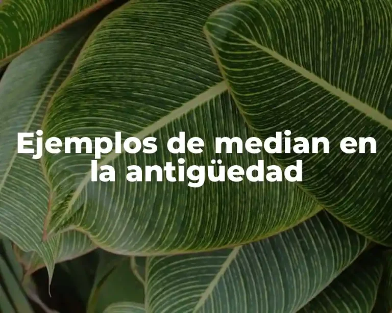 Ejemplos de median en la antigüedad