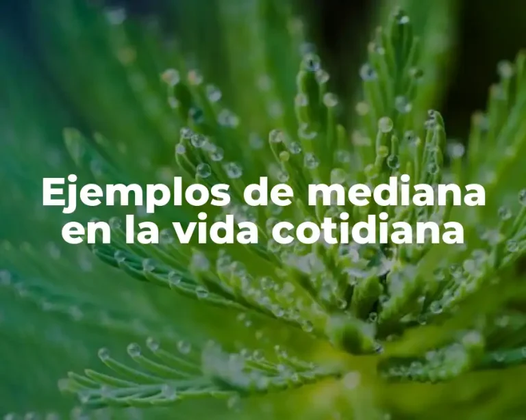 Ejemplos de mediana en la vida cotidiana