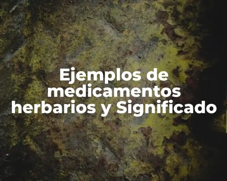 Ejemplos de medicamentos herbarios y Significado