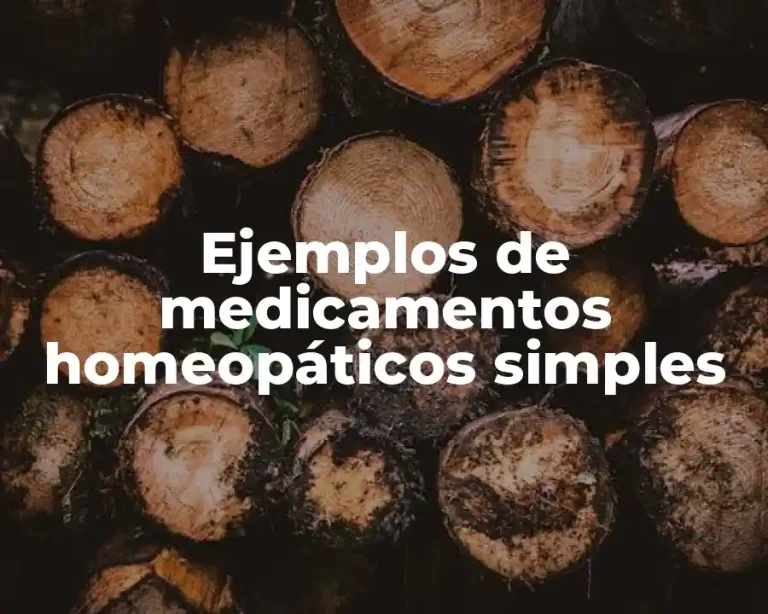 Ejemplos de medicamentos homeopáticos simples