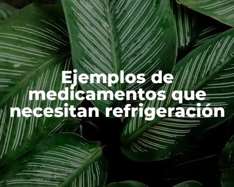 Ejemplos de medicamentos que necesitan refrigeración