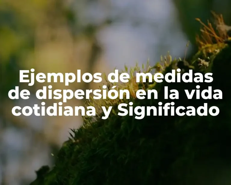 Ejemplos de medidas de dispersión en la vida cotidiana y Significado
