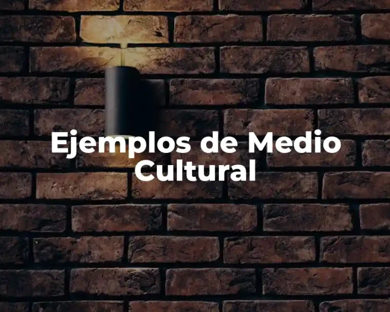 Ejemplos de Medio Cultural
