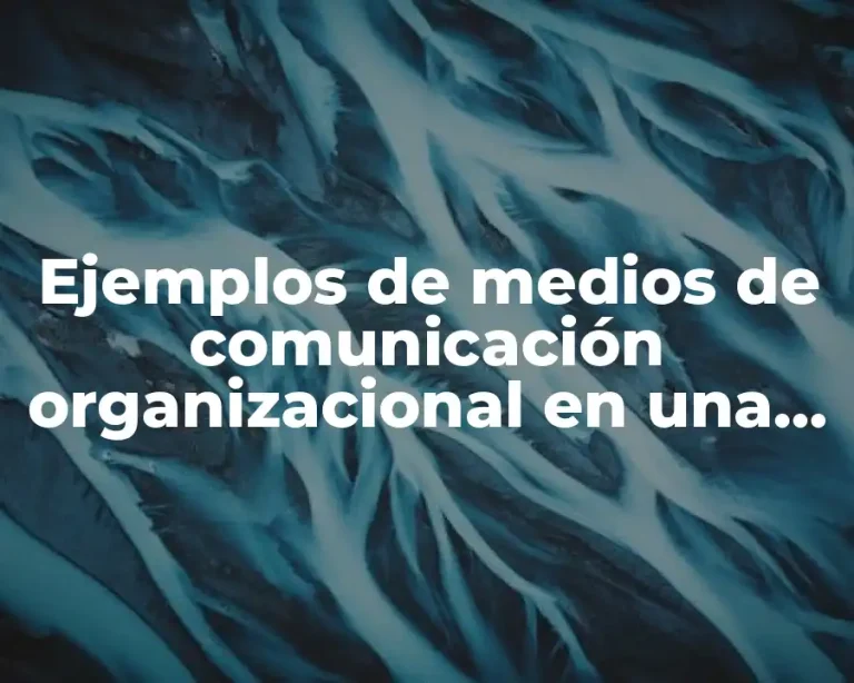 Ejemplos de medios de comunicación organizacional en una empresa