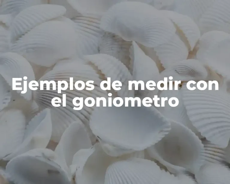Ejemplos de medir con el goniometro