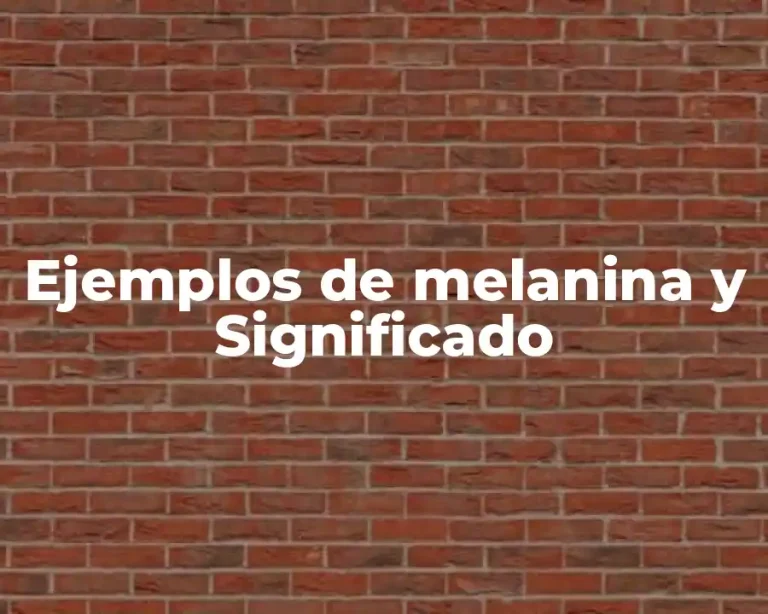 Ejemplos de melanina y Significado
