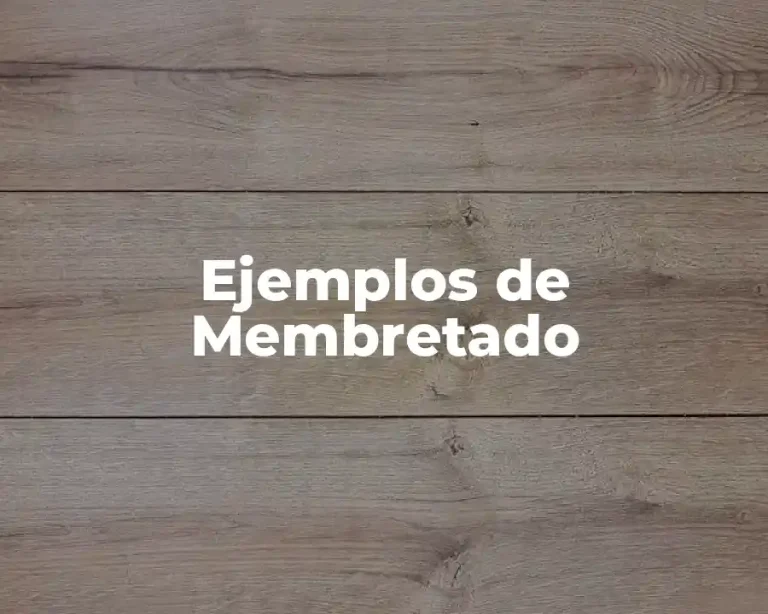 Ejemplos de Membretado
