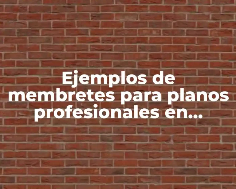 Ejemplos de membretes para planos profesionales en formato doble carta