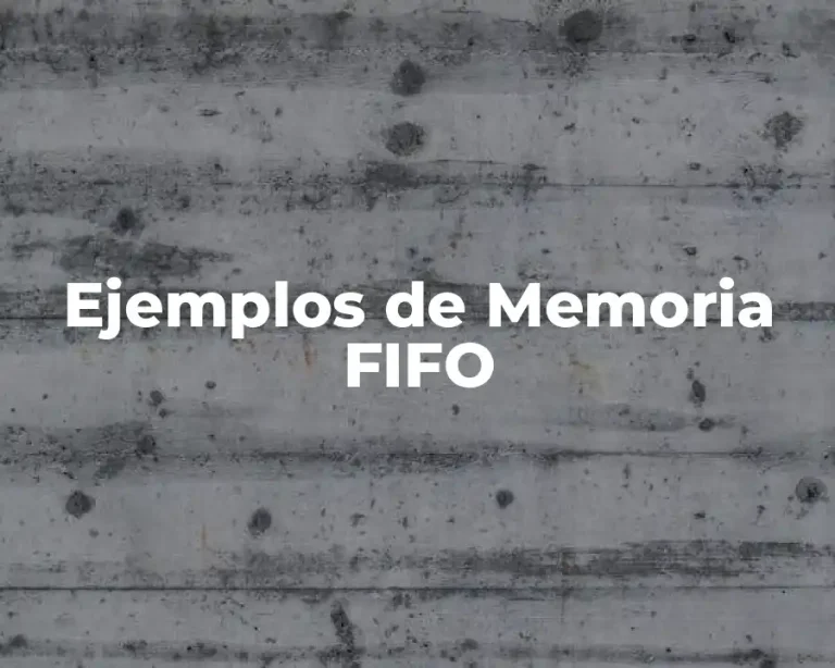 Ejemplos de Memoria FIFO