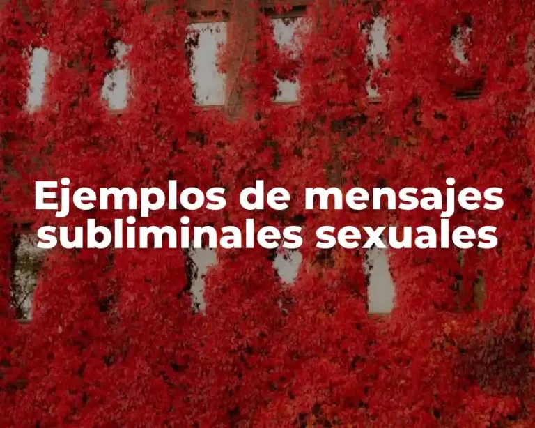 Ejemplos de mensajes subliminales sexuales