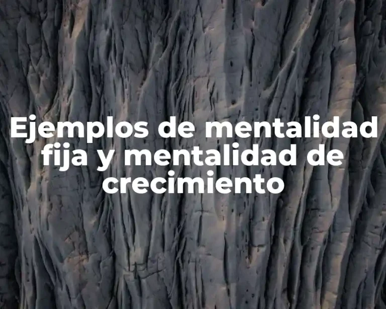 Ejemplos de mentalidad fija y mentalidad de crecimiento
