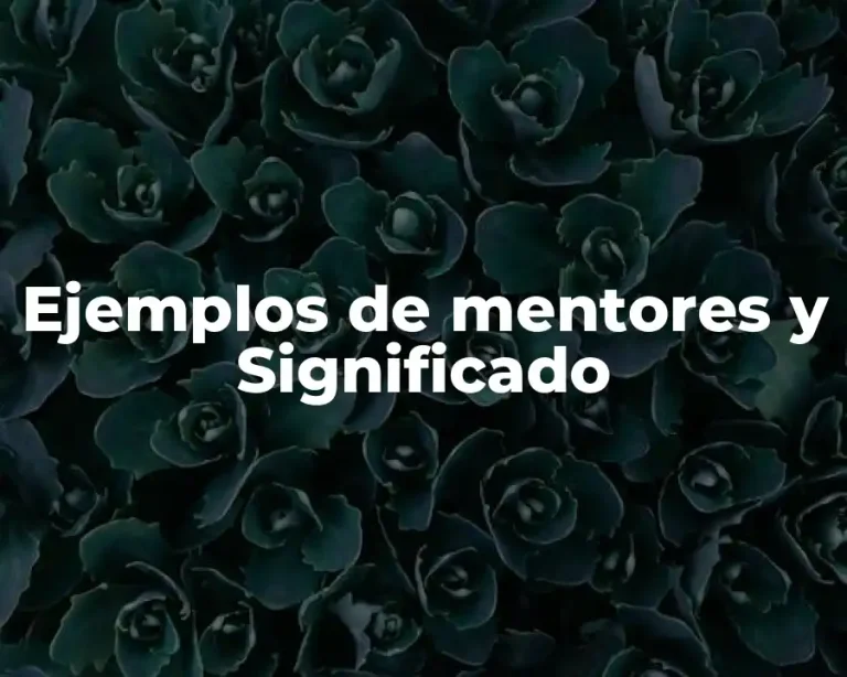 Ejemplos de mentores y Significado