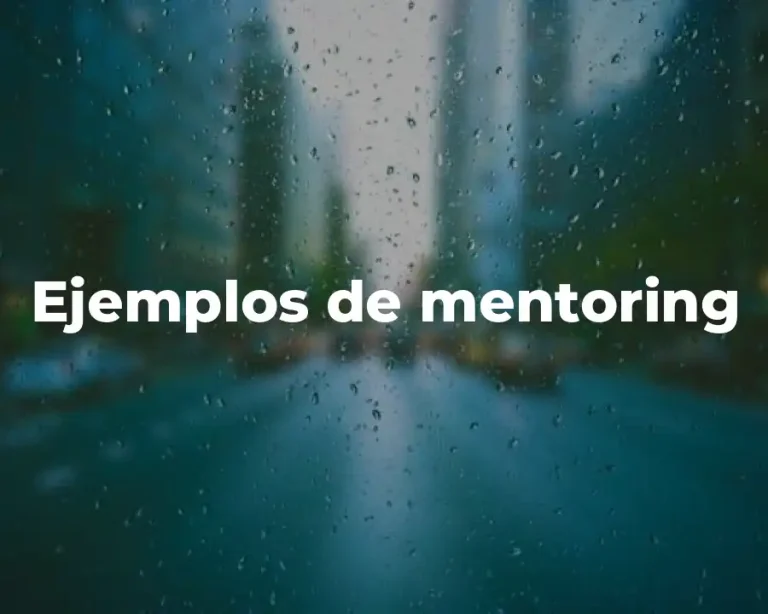 Ejemplos de mentoring
