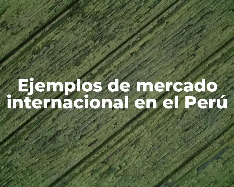 Ejemplos de mercado internacional en el Perú
