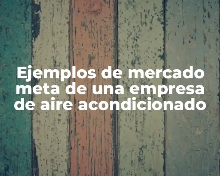 Ejemplos de mercado meta de una empresa de aire acondicionado