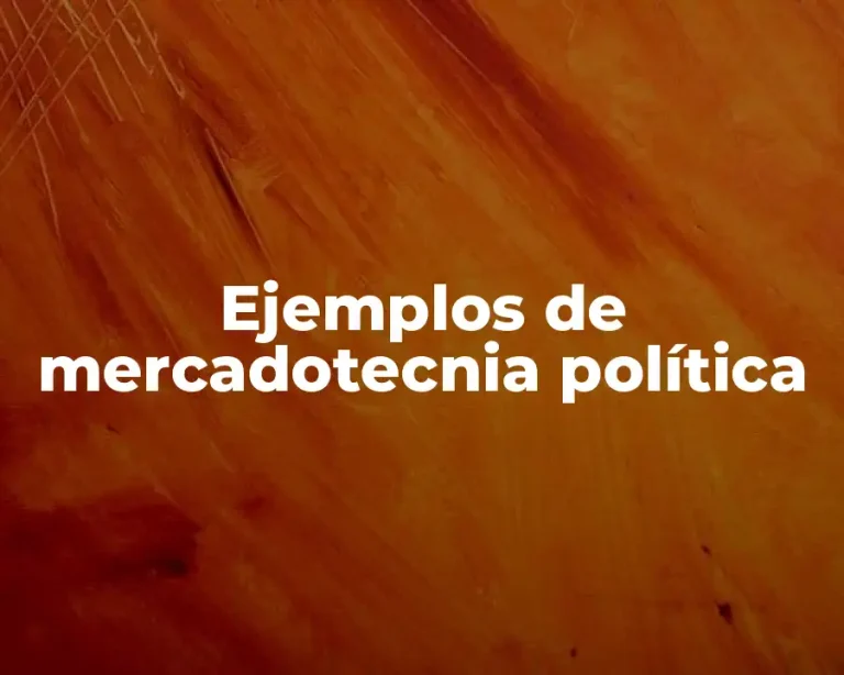 Ejemplos de mercadotecnia política