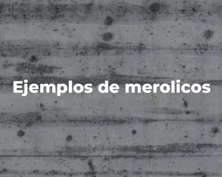 Ejemplos de merolicos
