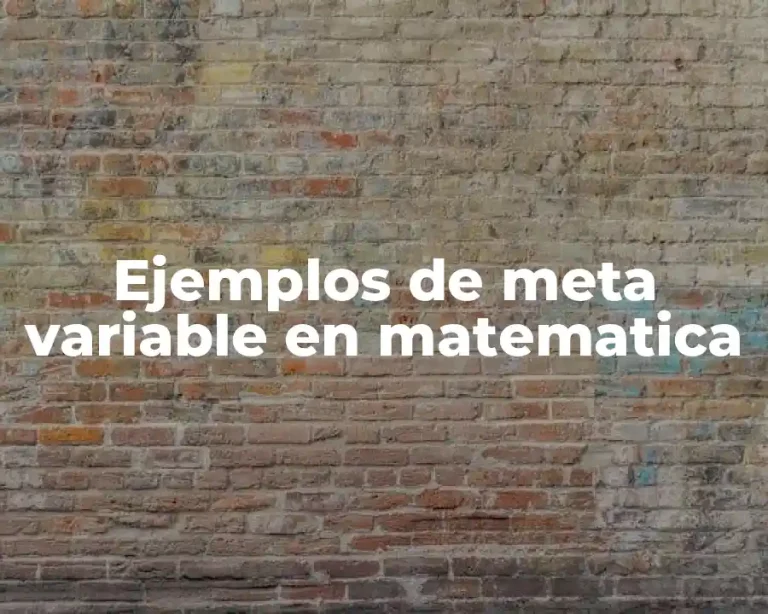 Ejemplos de meta variable en matematica