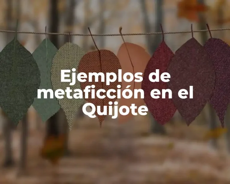 Ejemplos de metaficción en el Quijote