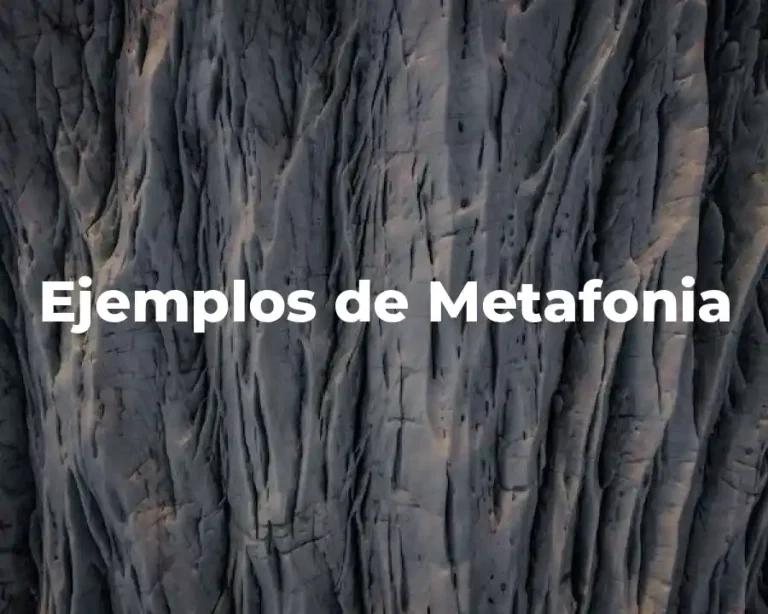 Ejemplos de Metafonia