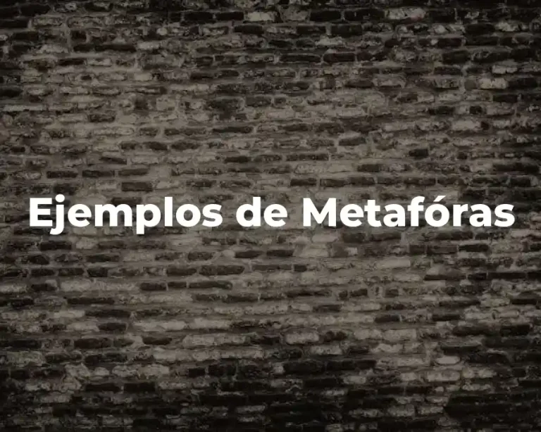 Ejemplos de Metafóras