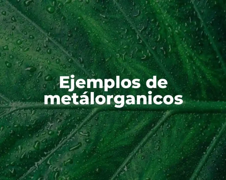 Ejemplos de metálorganicos
