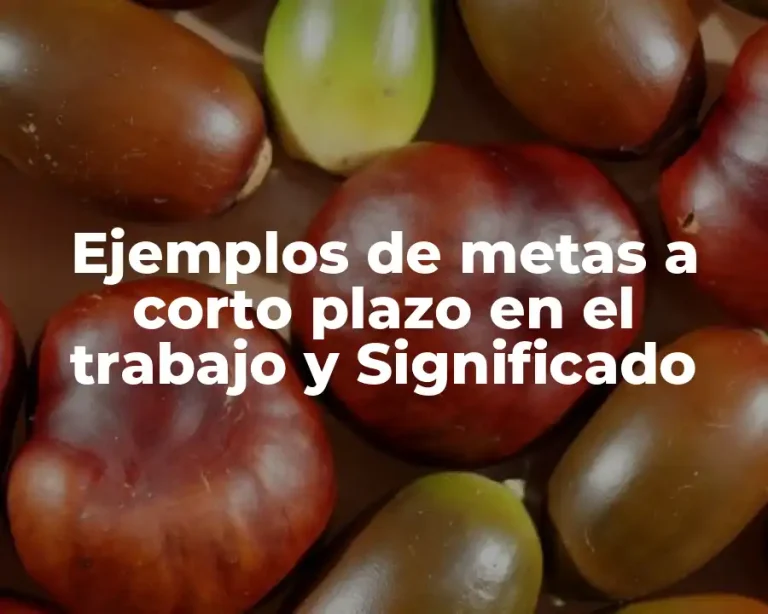 Ejemplos de metas a corto plazo en el trabajo y Significado