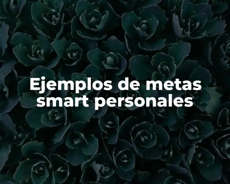 Ejemplos de metas smart personales