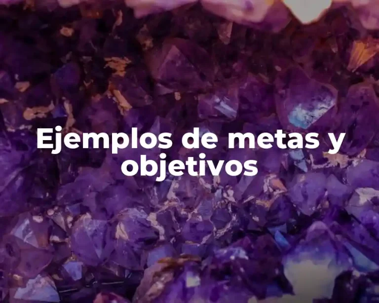 Ejemplos de metas y objetivos