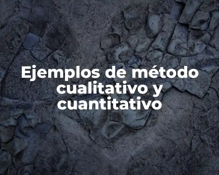 Ejemplos de método cualitativo y cuantitativo