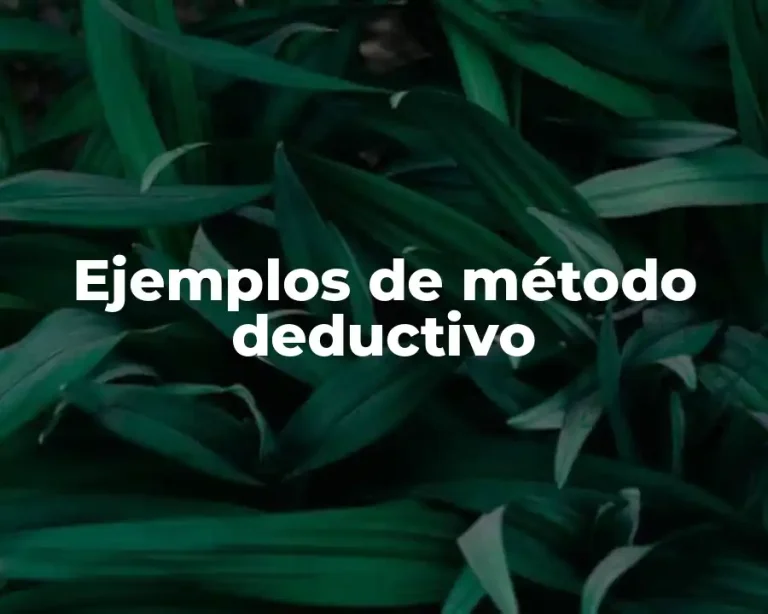 Ejemplos de método deductivo
