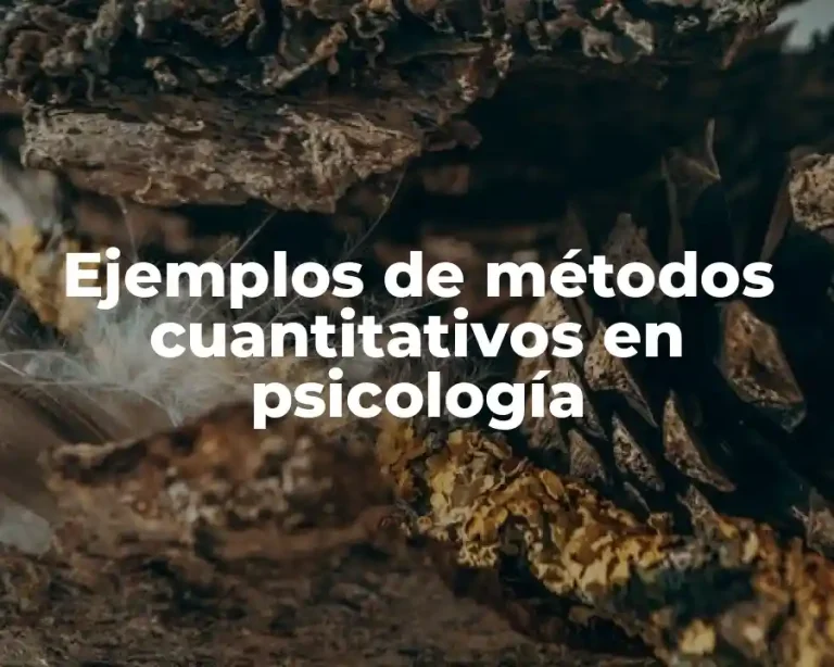 Ejemplos de métodos cuantitativos en psicología