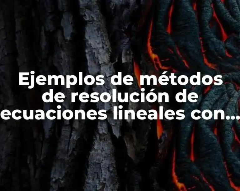 Ejemplos de métodos de resolución de ecuaciones lineales con dos variables y Significado