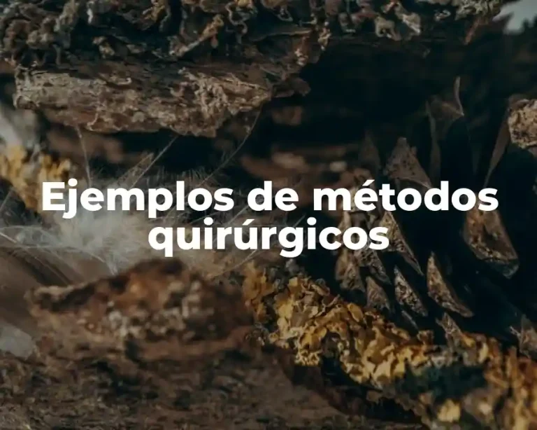 Ejemplos de métodos quirúrgicos