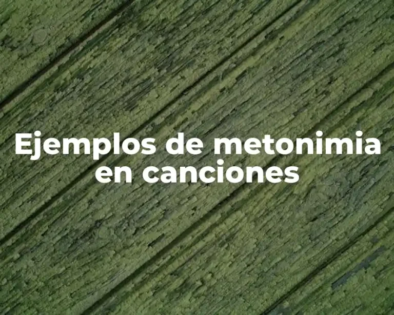 Ejemplos de metonimia en canciones