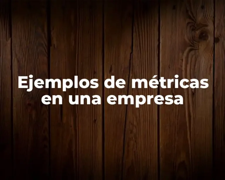 Ejemplos de métricas en una empresa
