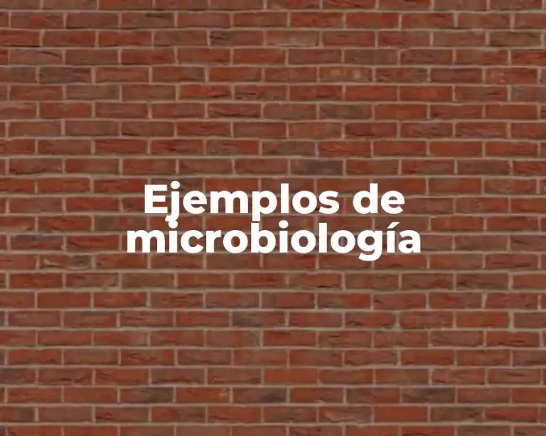 Ejemplos de microbiología