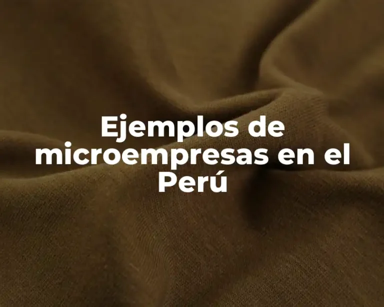 Ejemplos de microempresas en el Perú