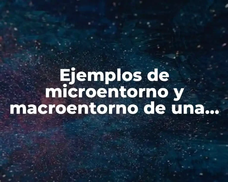 Ejemplos de microentorno y macroentorno de una empresa
