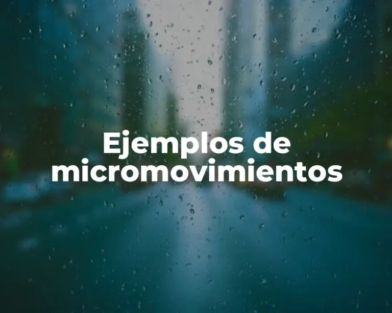 Ejemplos de micromovimientos