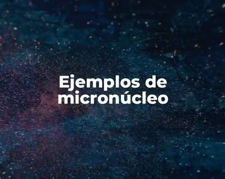 Ejemplos de micronúcleo